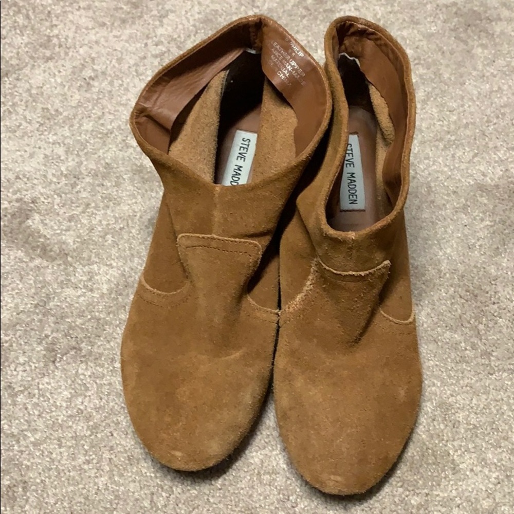 Steve Madden Suede Slouch Ankle Boots